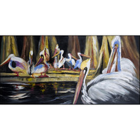 "Caroline's Treasures JMK1343HRM2858 Black Pelicans Floor Runner 28"" x 58"" Multicolor"
