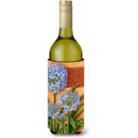 "Caroline's Treasures Agapanthus by Judith Yates Wine Bottle Koozie Hugger, 750ml, Multicolor"