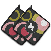 "Caroline's Treasures Lowchen Pair of Pot Holders KJ1140PTHD, 7.5HX7.5W, Multicolor"