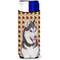 Fall Leaves Alaskan Malamute Ultra Beverage Insulators for slim cans KJ1203MUK