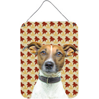"Caroline's Treasures Fall Leaves Jack Russell Terrier Wall or Door Hanging Prints, 16"" x 12"""