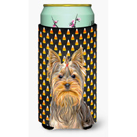 Candy Corn Halloween Yorkie / Yorkshire Terrier Tall Boy Beverage Insulator Hugger KJ1212TBC