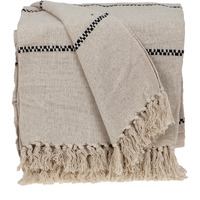 Parkland Collection Logan Casual Beige 52" x 67" Woven Handloom Throw