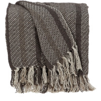 Parkland Collection Jax Casual Brown 52" x 67" Woven Handloom Throw