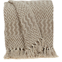 Parkland Collection Alma Transitional Brown 52" x 67" Woven Handloom Throw
