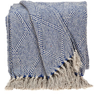 Parkland Collection Kora Transitional Blue 52" x 67" Woven Handloom Throw