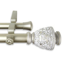 Virginia Double Curtain Rod 1 inch 48-84 inch - Gold