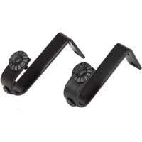 13/16 inch Rod Ceiling Bracket Pair - Black