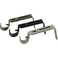 13/16 inch Rod Single Bracket Pair - 4" - 5-1/2" Adjustable - Satin Nickel