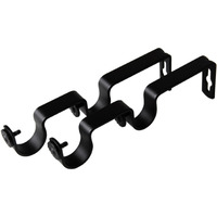 1 Inch Double Brackets - Black
