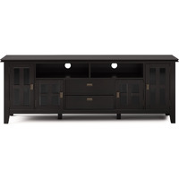 Artisan SOLID WOOD 72 inch Wide Transitional TV Media Stand in Hickory Brown For TVs up to 80 inches