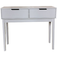 Patrick Entryway Console Sofa Table With 2 Storage Drawers, White Wood, Modern