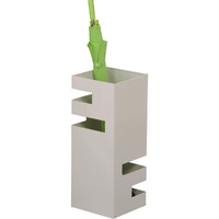 Landolt Freestanding Square Umbrella Stand Rack, White Plastic