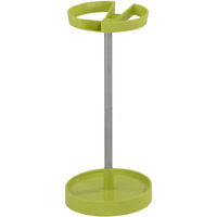 Telford Freestanding Umbrella Stand Rack, Green Plastic & Silver Metal