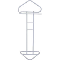 Fairview Suit & Tie Valet Stand Clothing Organizer Rack, White Metal