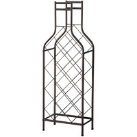 Lawton Floor Wine Rack, Pewter Metal, Transitional, 12 Bottle Holders