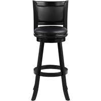 Boraam Augusta 34" Extra Tall Swivel Bar Stool, Black