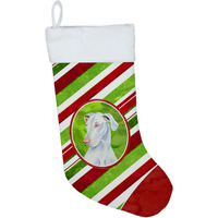 "Caroline's Treasures LH9221-CS Great Dane Candy Cane Holiday Christmas Stocking, 11 x 18"", Multicolor"