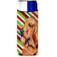 Bloodhound Candy Cane Holiday Christmas Ultra Beverage Insulators for slim cans LH9241MUK