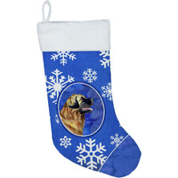 "Caroline's Treasures Leonberger Winter Snowflakes Holiday Christmas Stocking, 11 x 18"", Multicolor"