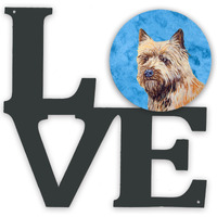 "Caroline's Treasures Blue Cairn Terrier Metal Artwork Love wall-decor, Multicolor"