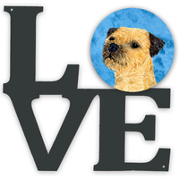 "Caroline's Treasures Blue Border Terrier Metal Artwork Love wall-decor, Multicolor"