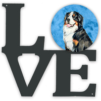 "Caroline's Treasures Blue Bernese Mountain Dog Metal Artwork Love wall-decor, Multicolor"