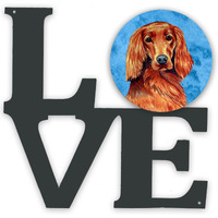 "Caroline's Treasures Blue Irish Setter Metal Artwork Love wall-decor, Multicolor"