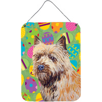 "Caroline's Treasures LH9410DS1216 Cairn Terrier Easter Eggtravaganza Aluminium Metal Wall or Door Hanging Prints, 16"" x 12"", Multicolor"