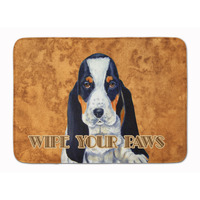 "Caroline's Treasures Basset Hound Wipe your Paws Floor Mat, 19"" x 27"", Multicolor"