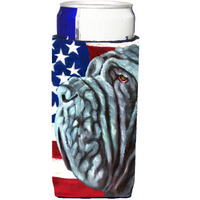 Neapolitan Mastiff USA Patriotic American Flag Ultra Beverage Insulators for slim cans LH9540MUK