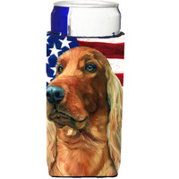 Irish Setter USA Patriotic American Flag Ultra Beverage Insulators for slim cans LH9541MUK