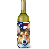 Corgi USA Patriotic American Flag Wine Bottle Beverage Insulator Hugger LH9546LITERK