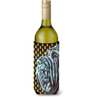 Neapolitan Mastiff Candy Corn Halloween Wine Bottle Beverage Insulator Hugger LH9547LITERK