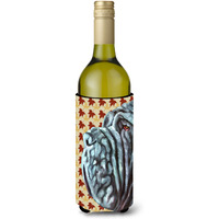 Neapolitan Mastiff Fall Leaves Wine Bottle Beverage Insulator Hugger LH9554LITERK