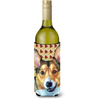 Corgi Fall Leaves Wine Bottle Beverage Insulator Hugger LH9560LITERK