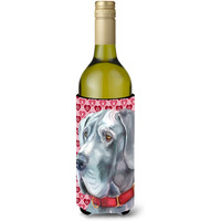 Great Dane Hearts Love and Valentine's Day Wine Bottle Beverage Insulator Hugger LH9563LITERK
