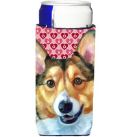 Corgi Hearts Love and Valentine's Day Ultra Beverage Insulators for slim cans LH9567MUK