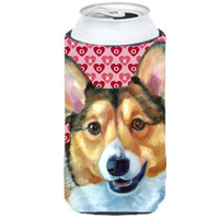 Corgi Hearts Love and Valentine's Day Tall Boy Beverage Insulator Hugger LH9567TBC