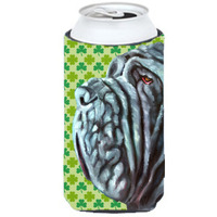 Neapolitan Mastiff St. Patrick's Day Shamrock Tall Boy Beverage Insulator Hugger LH9568TBC