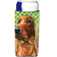 Irish Setter St. Patrick's Day Shamrock Ultra Beverage Insulators for slim cans LH9569MUK