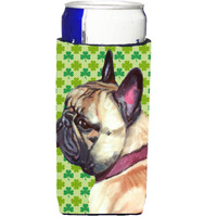 French Bulldog Frenchie St. Patrick's Day Shamrock Ultra Beverage Insulators for slim cans LH9573MUK