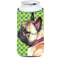 French Bulldog Frenchie St. Patrick's Day Shamrock Tall Boy Beverage Insulator Hugger LH9573TBC
