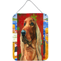 "Caroline's Treasures LH9576DS1216 Irish Setter Red Snowflakes Holiday Christmas Wall or Door Hanging Prints, 16 x 12"", Multicolor"