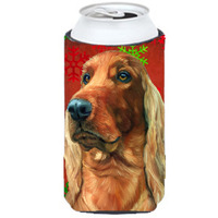 Irish Setter Red Snowflakes Holiday Christmas Tall Boy Beverage Insulator Hugger LH9576TBC