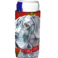 Great Dane Red Snowflakes Holiday Christmas Ultra Beverage Insulators for slim cans LH9577MUK
