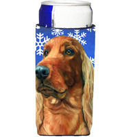 Irish Setter Winter Snowflakes Holiday Ultra Beverage Insulators for slim cans LH9583MUK
