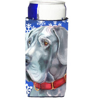 Great Dane Winter Snowflakes Holiday Ultra Beverage Insulators for slim cans LH9584MUK