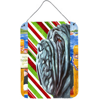 "Caroline's Treasures LH9589DS1216 Neapolitan Mastiff Candy Cane Holiday Christmas Wall or Door Hanging Prints, 16 x 12"", Multicolor"
