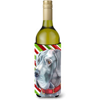Great Dane Candy Cane Holiday Christmas Wine Bottle Beverage Insulator Hugger LH9591LITERK